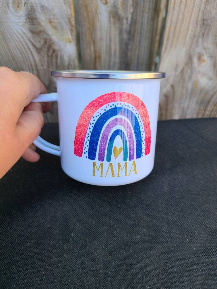 Mama Rainbow Small Enamel Mug