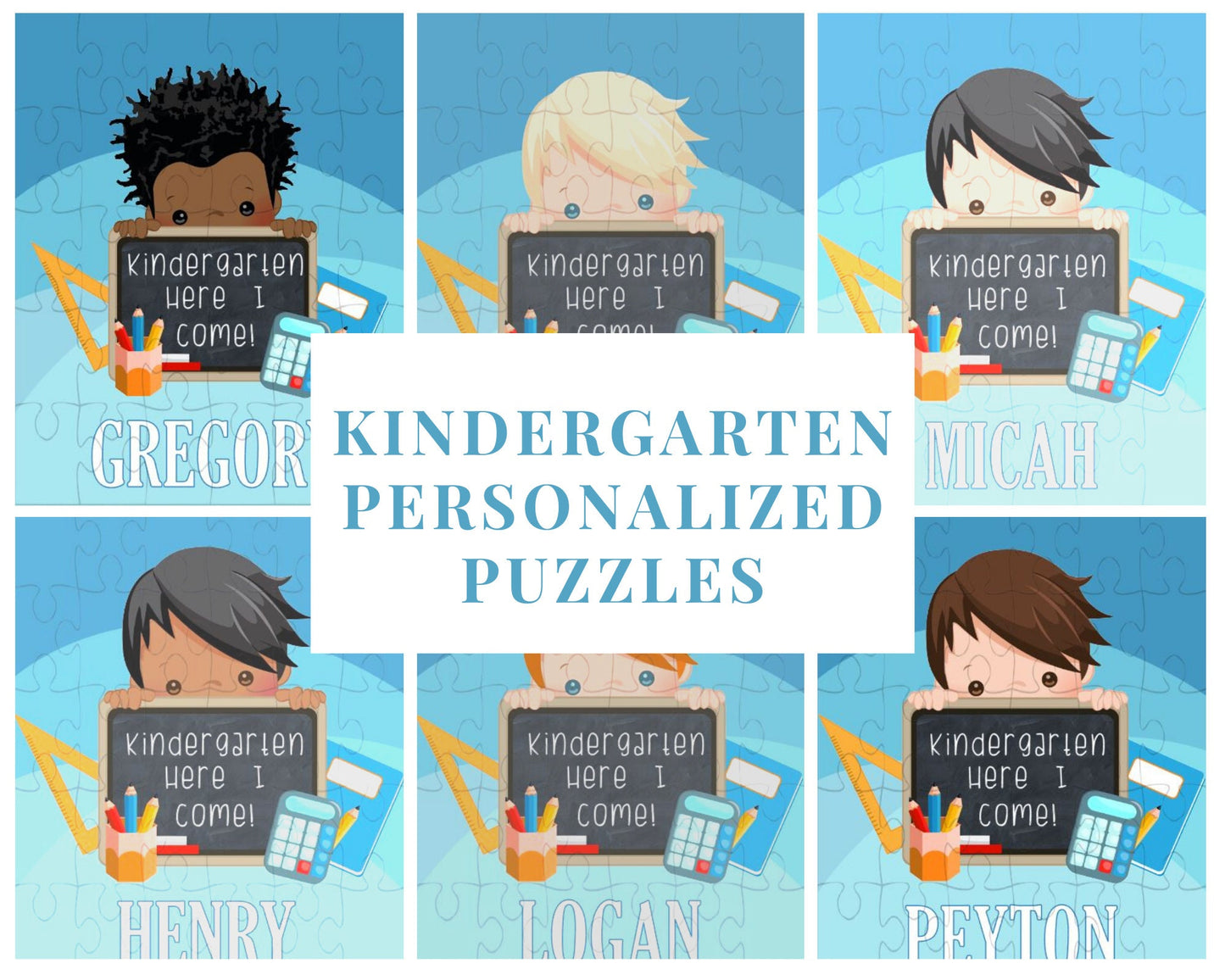 Kindergarten Boy Personalized Puzzle