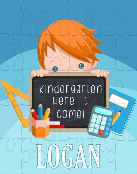 Kindergarten Boy Personalized Puzzle