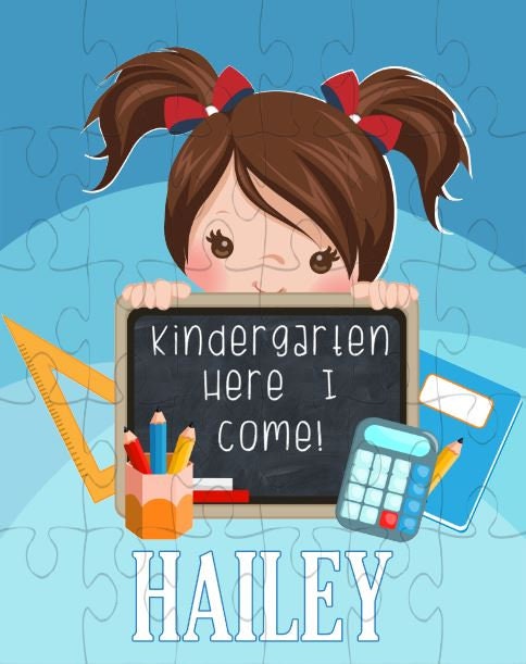 Kindergarten Girl Personalized Puzzle