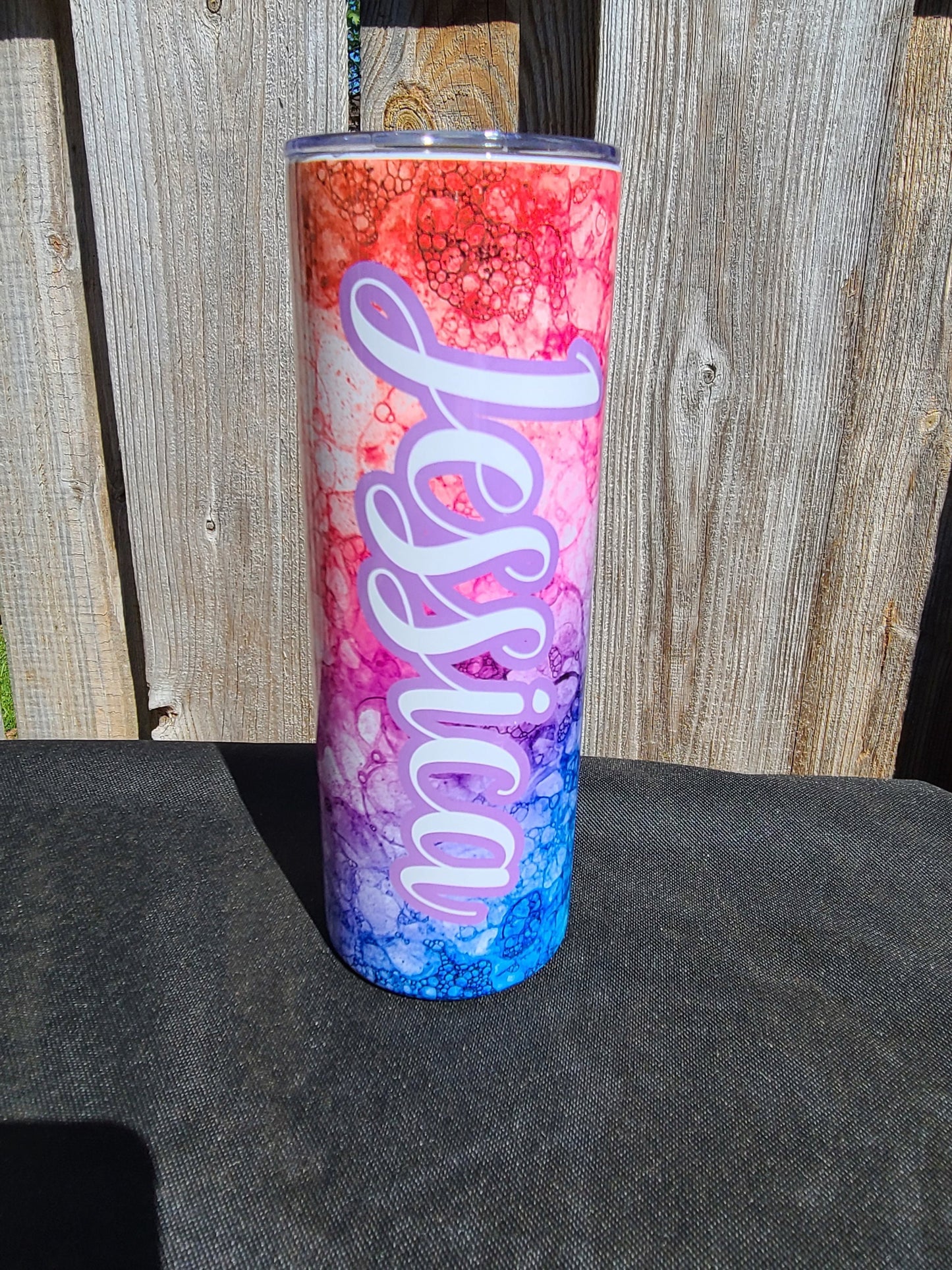 Bright Colored Personalized Skinny Tumbler