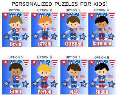 Independence Day Personalized Puzzle for Kids