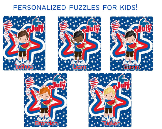 Independence Day Personalized Puzzle for Kids
