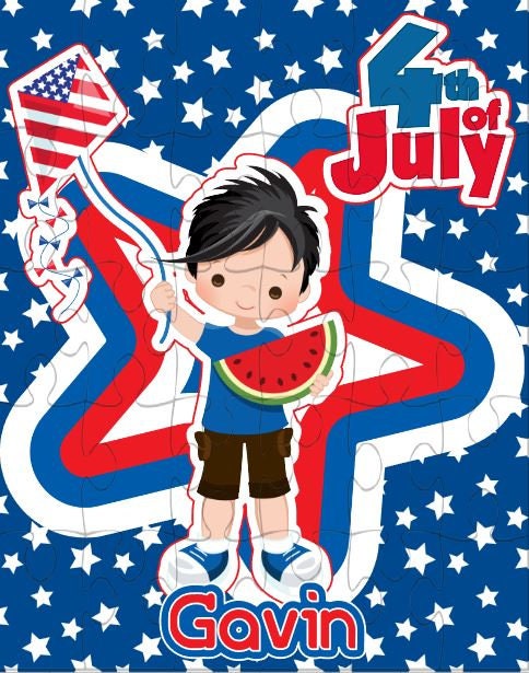 Independence Day Personalized Puzzle for Kids