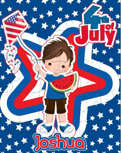 Independence Day Personalized Puzzle for Kids