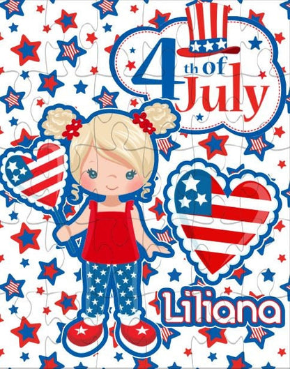 Personalized 4th of July Puzzle for Kids