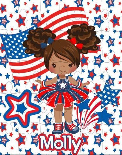 Personalized 4th of July Puzzle for Kids