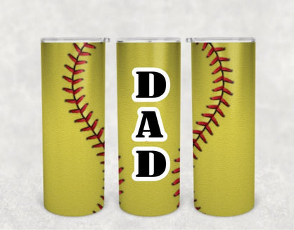 Sports Dad 20 oz Skinny Tumbler - Your Choice of Sport