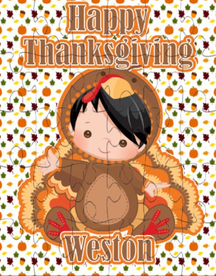 Thanksgiving Turkey Puzzle - Personalized