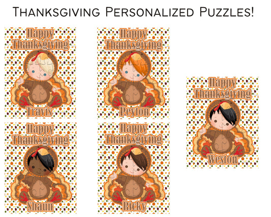 Thanksgiving Turkey Puzzle - Personalized