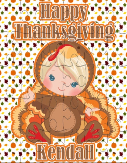Thanksgiving Turkey Puzzle - Personalized