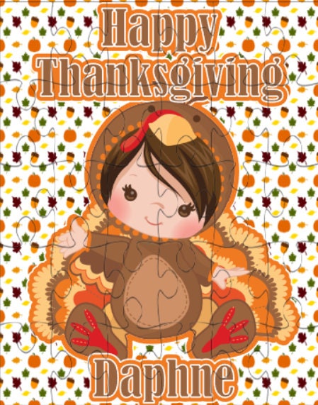 Thanksgiving Turkey Puzzle - Personalized