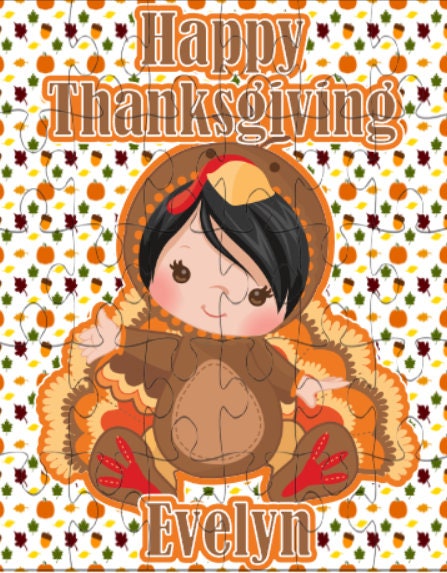 Thanksgiving Turkey Puzzle - Personalized