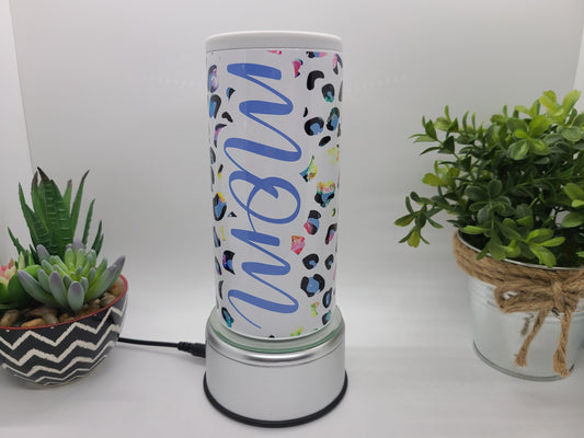 Mom Water Color Leopard Skinny Can Cooler