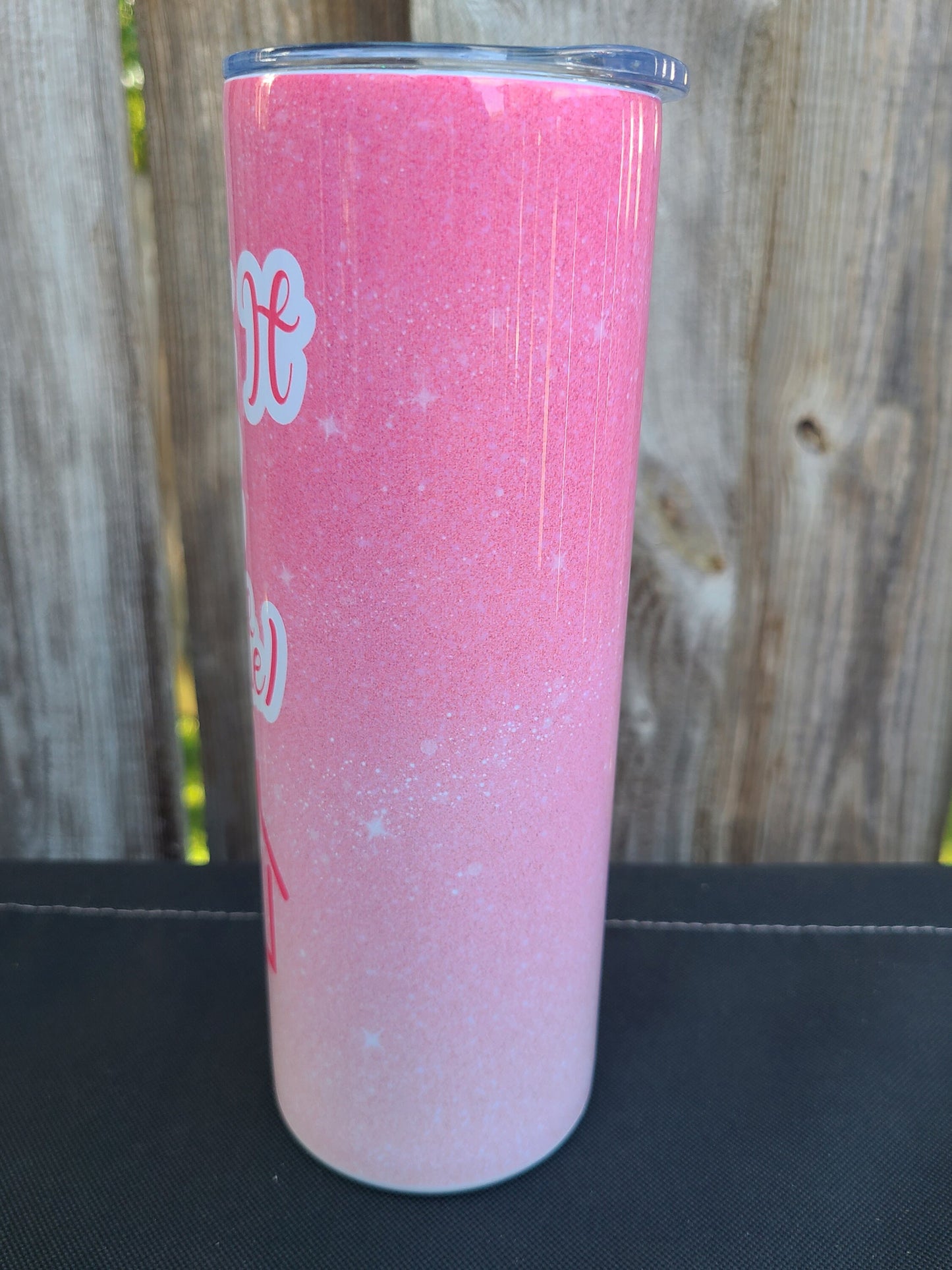 Real Estate Agent Pink Faux Glitter 20 oz Skinny Tumbler