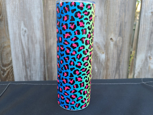 Rainbow Leopard 20 oz Skinny Tumbler