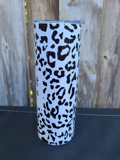 Funny Leopard Print Skinny Tumbler