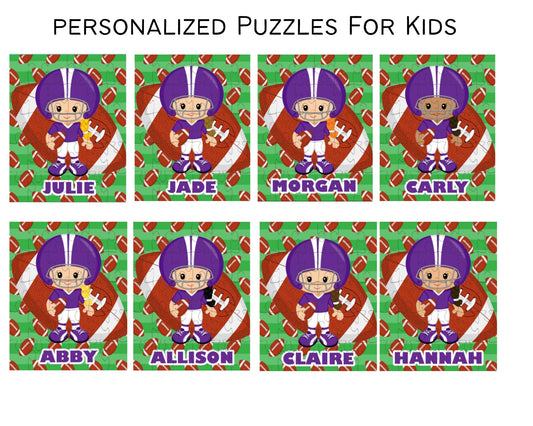 Football Girl Personalized Puzzle for Kids