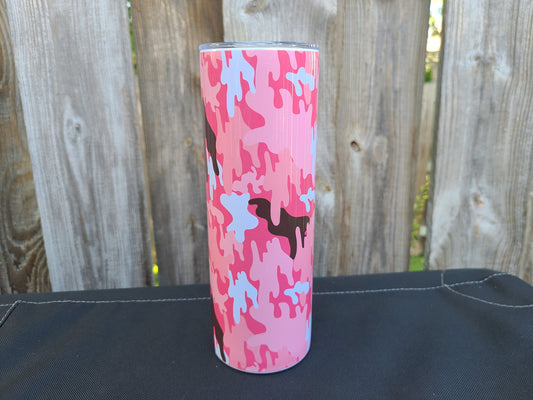 Pink Camo 20 oz Skinny Tumbler