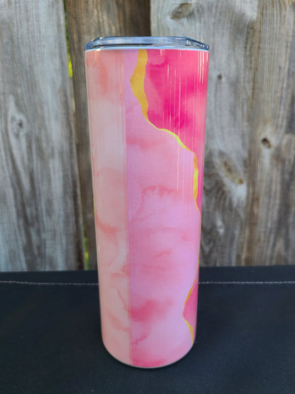 Grandma Skinny Tumbler - Pink and Gold