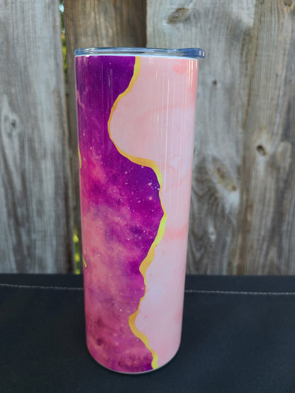 Grandma Skinny Tumbler - Pink and Gold