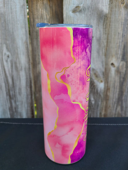 Grandma Skinny Tumbler - Pink and Gold