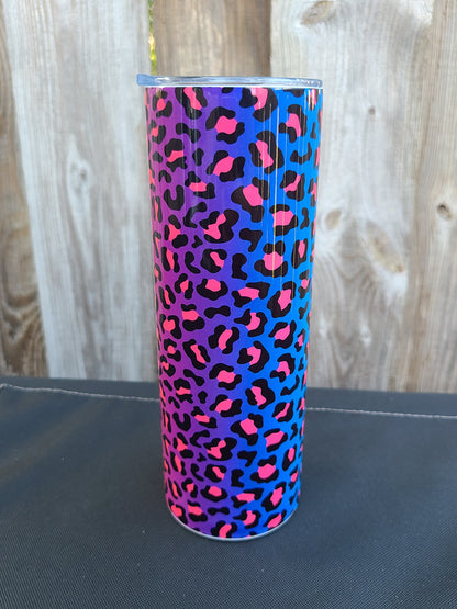 Rainbow Leopard 20 oz Skinny Tumbler