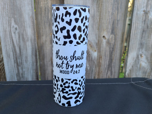 Funny Leopard Print Skinny Tumbler