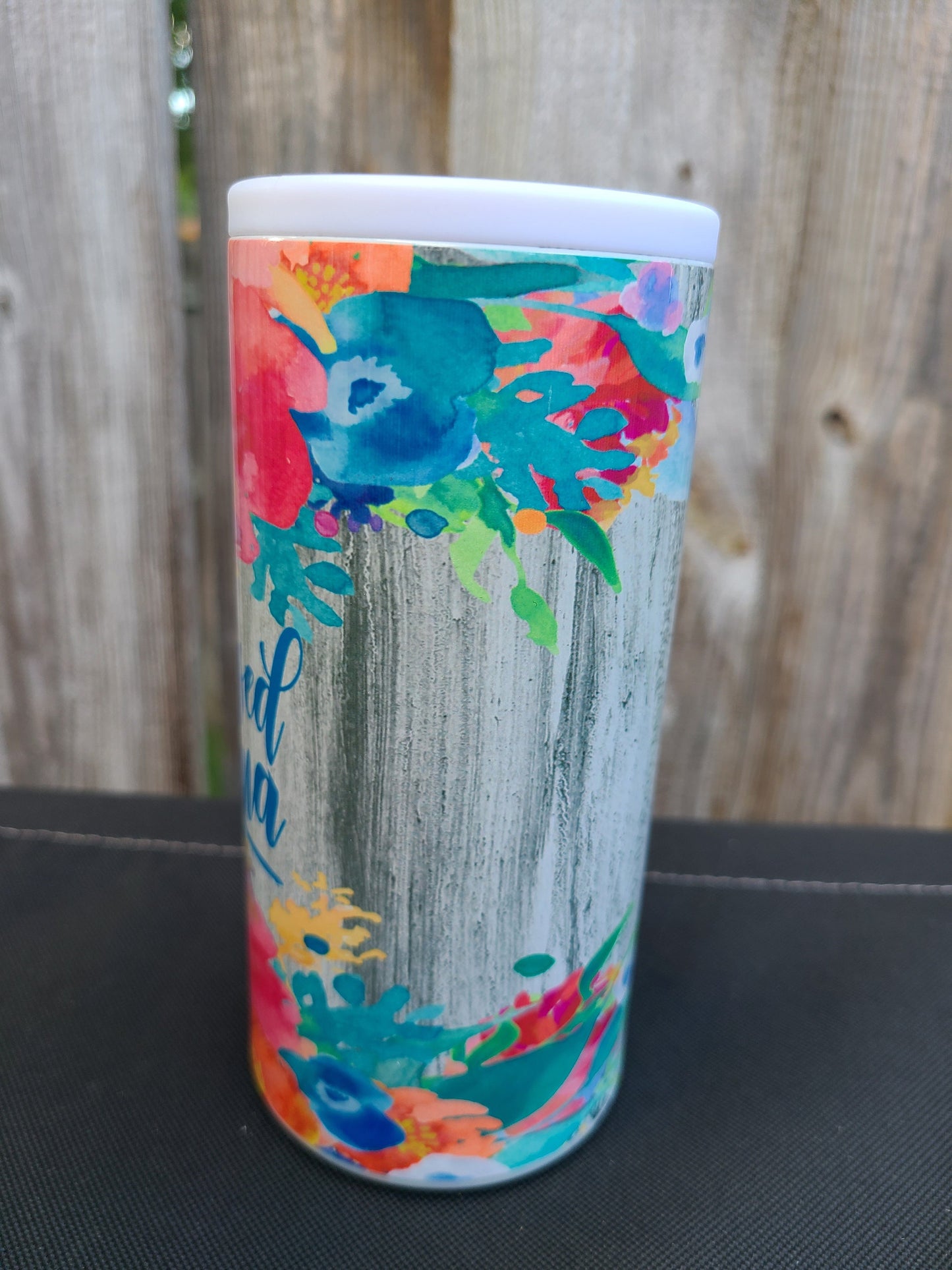 Blessed Mama Floral Skinny Can Cooler