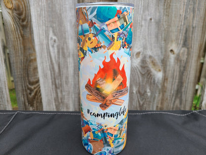 Camping Life 20 oz Skinny Tumbler
