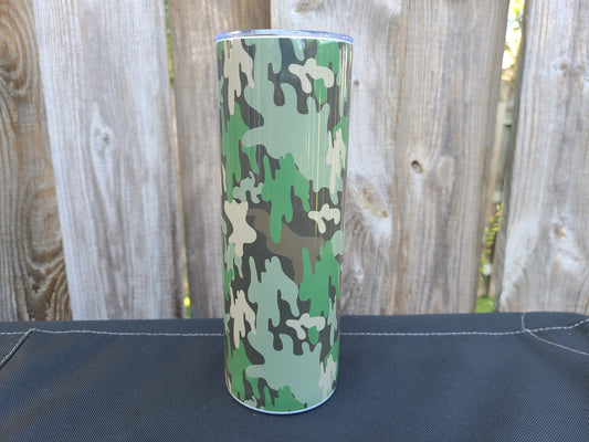 Camo Print 20 oz Skinny Tumbler