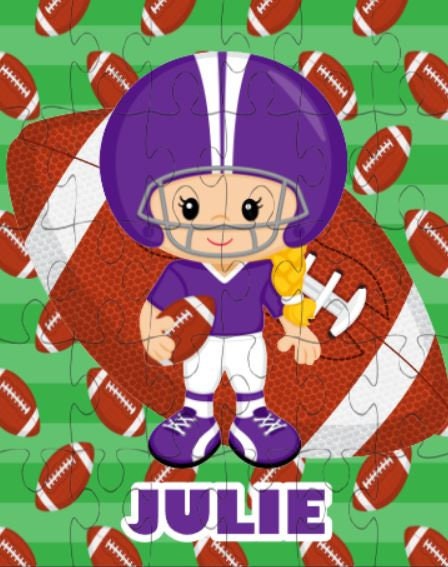 Football Girl Personalized Puzzle for Kids
