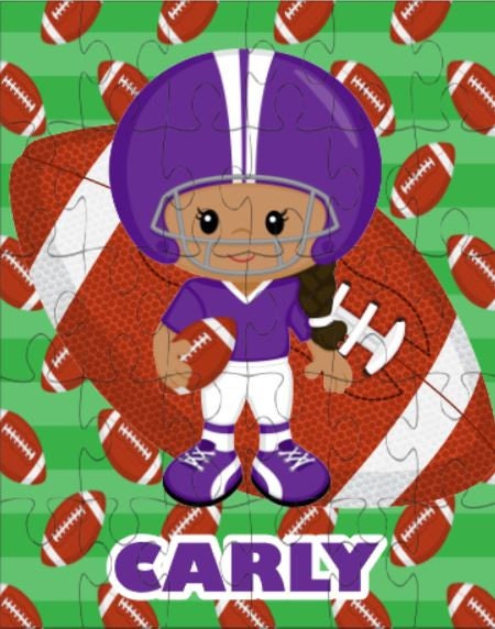 Football Girl Personalized Puzzle for Kids
