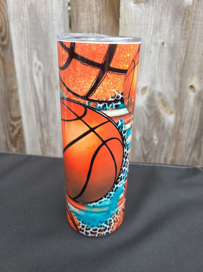 Basketball 20 oz Skinny Tumbler