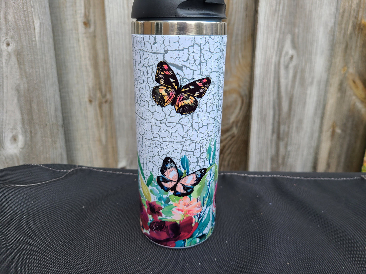 Butterfly Insulated Travel Coffee Tumbler