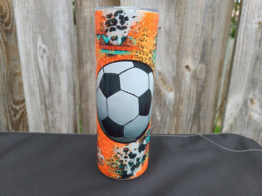 Soccer 20 oz Skinny Tumbler