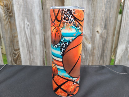 Basketball 20 oz Skinny Tumbler