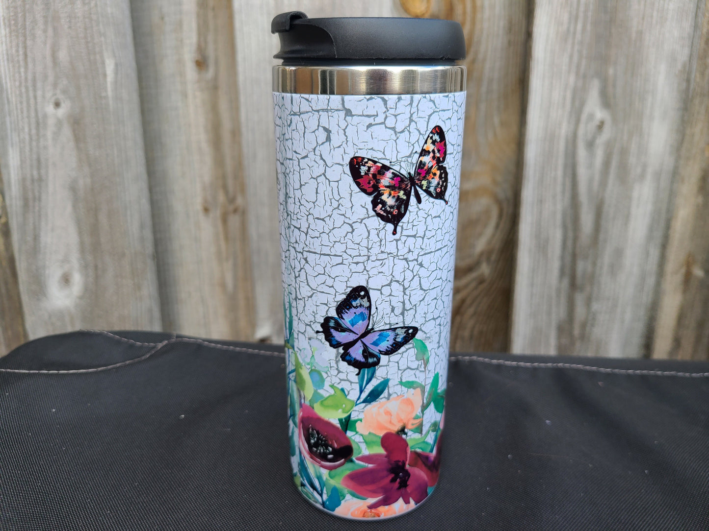 Butterfly Insulated Travel Coffee Tumbler