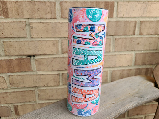 Sweethearts 20 oz Skinny Tumbler Personalized
