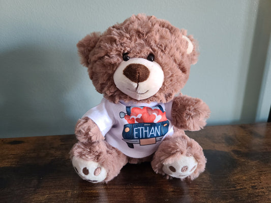 Valentine's Day Bear with Personalized Tshirt