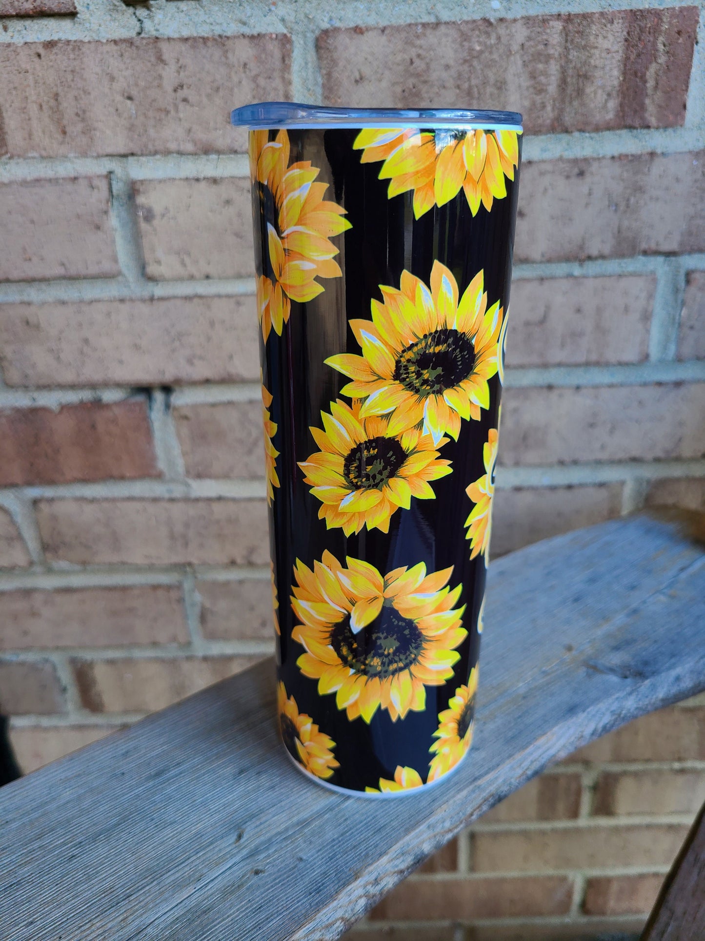 Sunflowers Personalized Skinny Tumbler