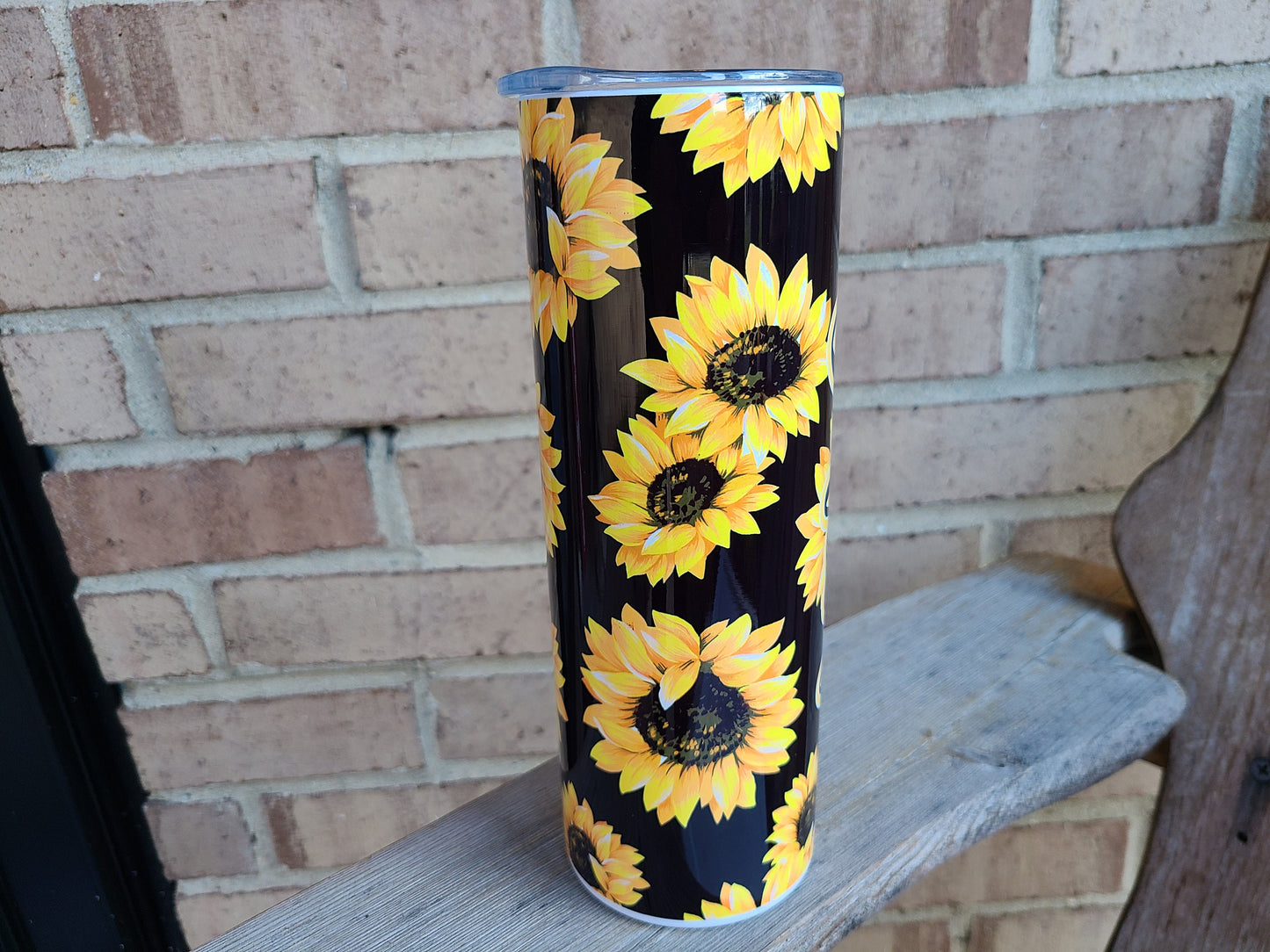 Sunflowers Personalized Skinny Tumbler