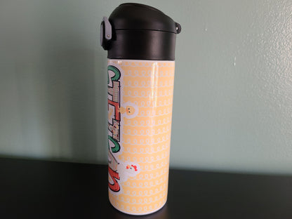 Personalized Farm Animals Water Bottle - 12 oz Flip Top Water Bottle with Straw