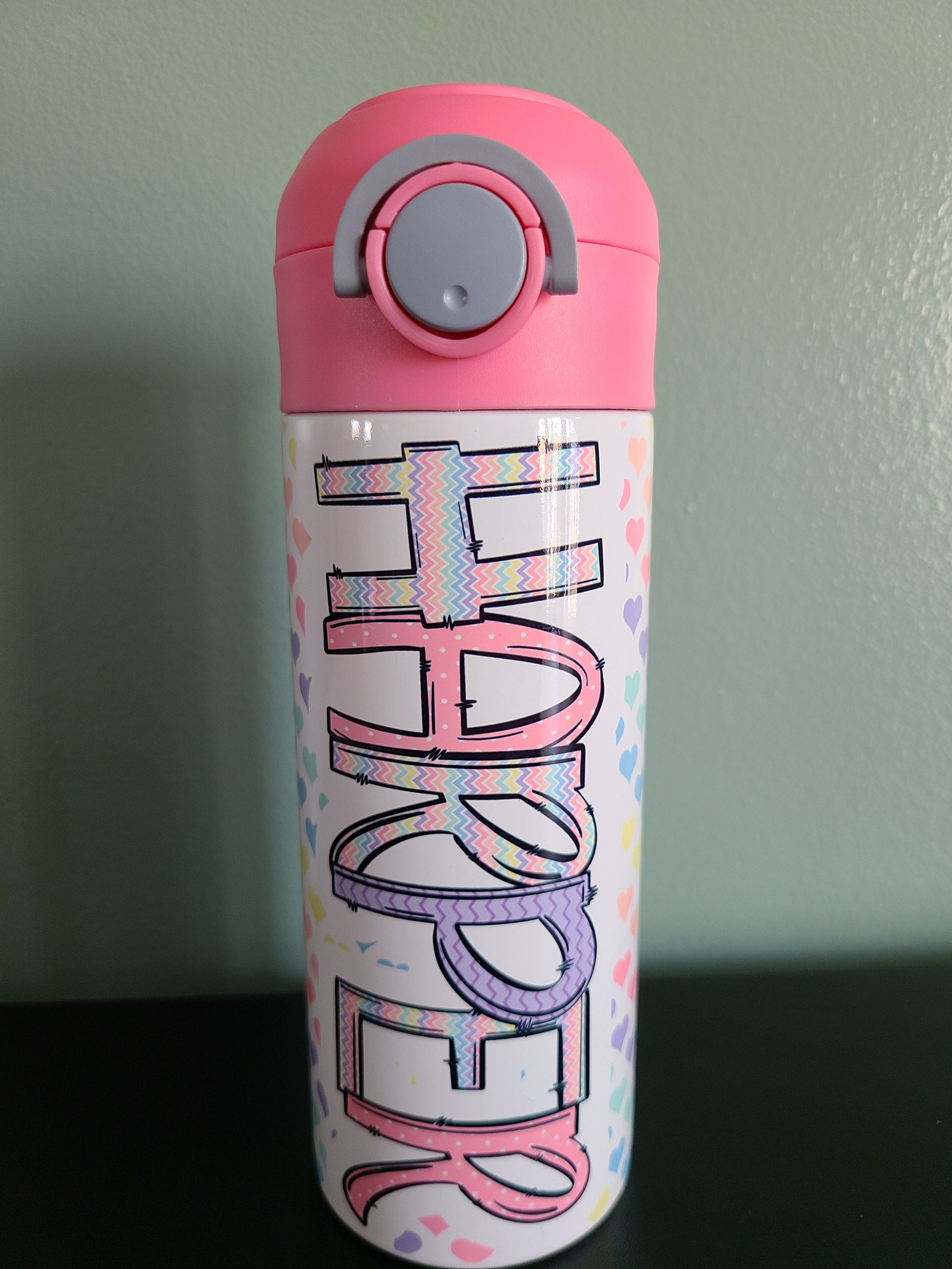 Personalized Water Bottle for Kids - Pink