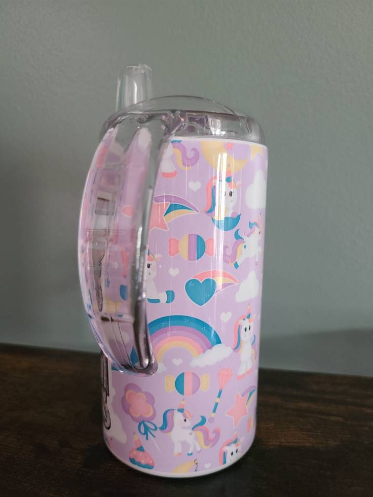 Unicorn Sippy Cup with Bonus Lid - Personalized