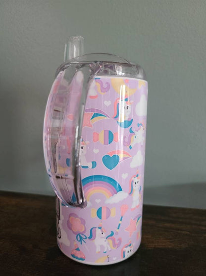 Unicorn Sippy Cup with Bonus Lid - Personalized