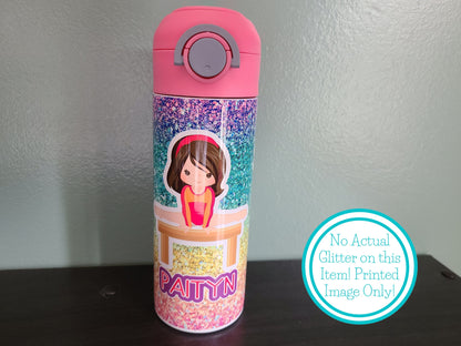 Gymnastics Flip Top Water Bottle - Personalized