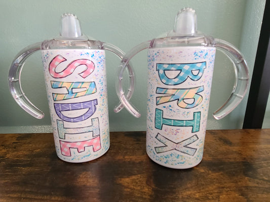 Spring Sippy Cup with Bonus Lid - Personalized