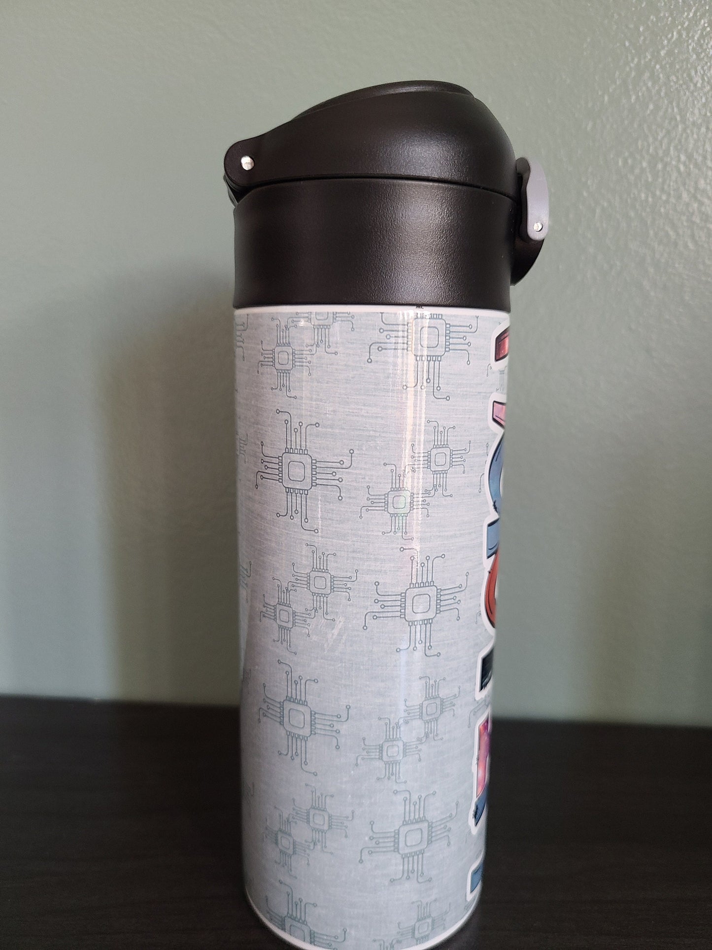 Galaxy Themed Flip Top Water Bottle - Personalized