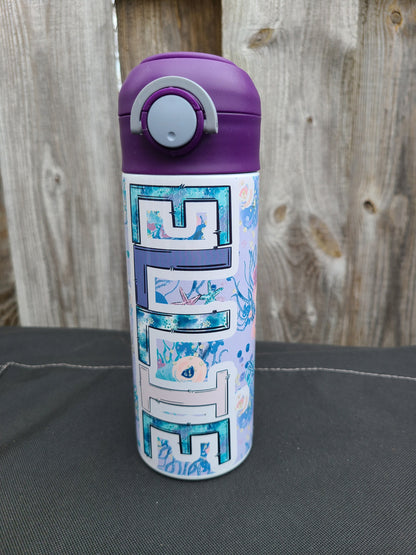 Purple Mermaid Personalized Water Bottle